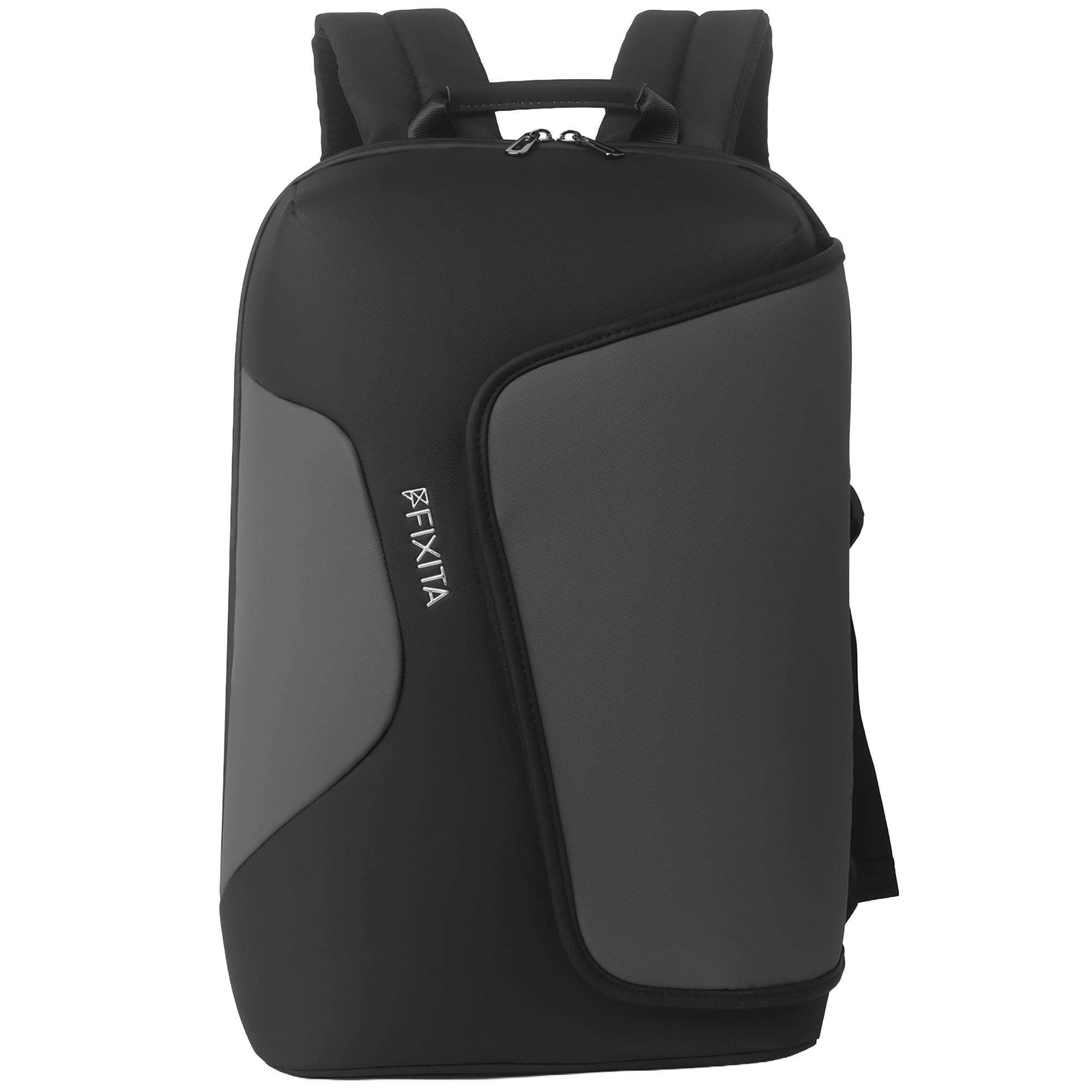 A large main feature product image of Fixita Aero 15.6" Black/Grey Notebook Backpack