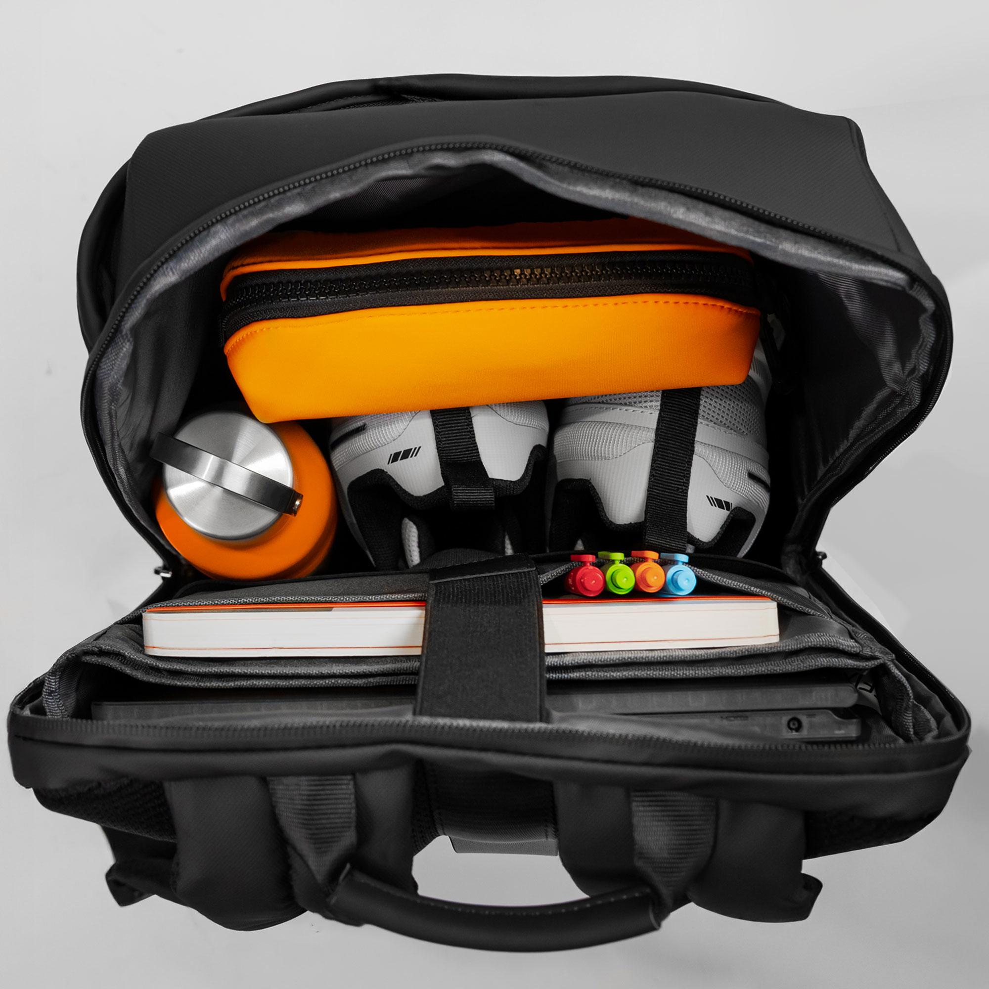 A large main feature product image of Fixita Aero 18.4" Black/Grey Notebook Backpack