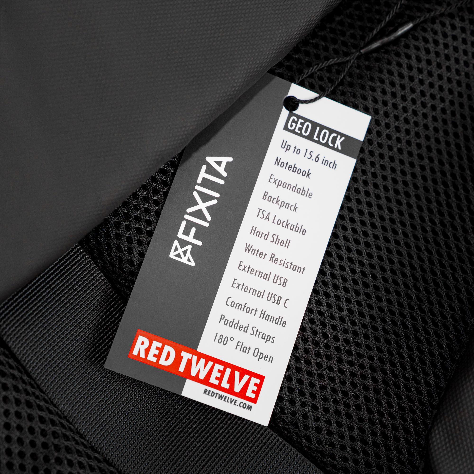 A large main feature product image of Fixita Geo Lock 15.6" Notebook Backpack