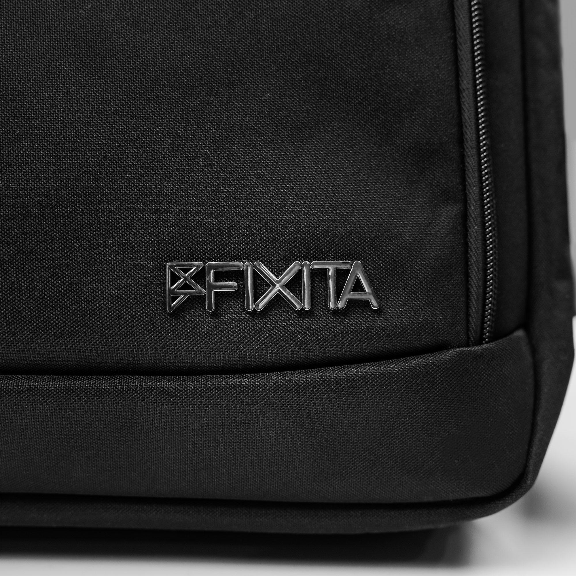 A large main feature product image of Fixita Urban 18.4" Black Messenger Notebook Bag
