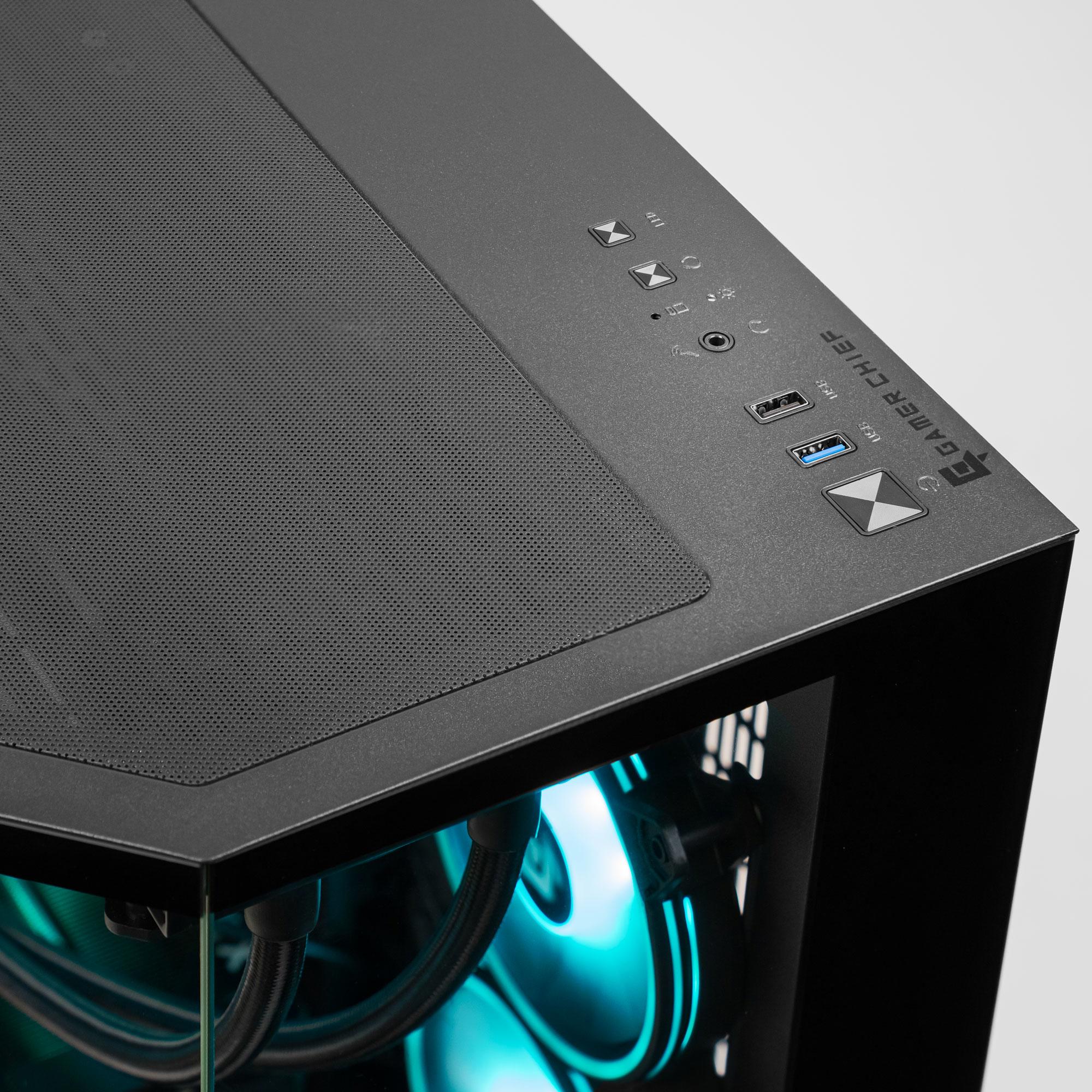 A large main feature product image of PLE Astral RTX 5070 Prebuilt Ready To Go Gaming PC