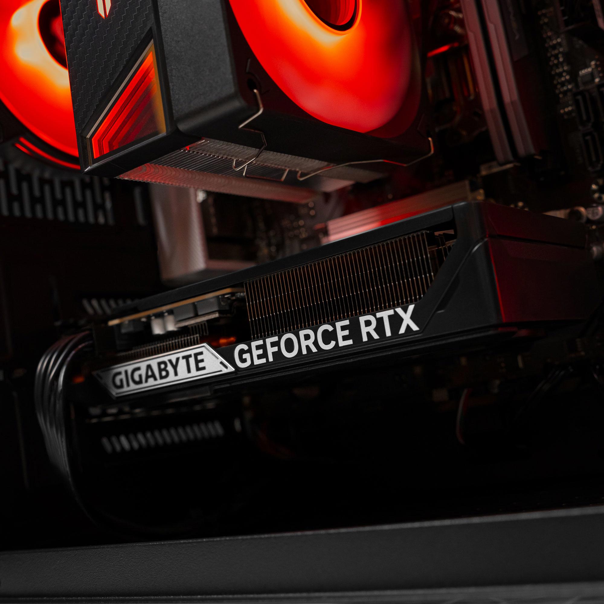 A large main feature product image of PLE Strike RTX 5060 Prebuilt Ready To Go Gaming PC