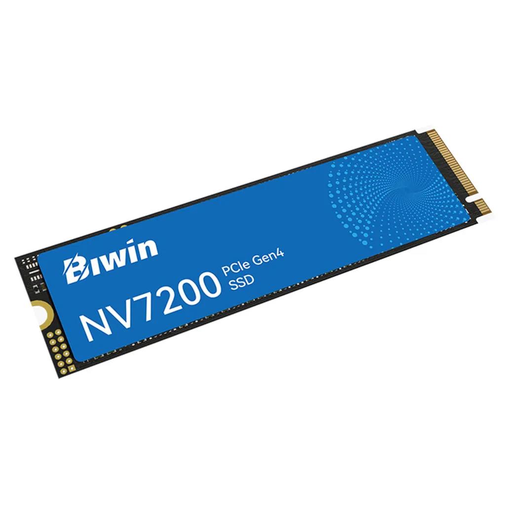 A large main feature product image of BIWIN NV7200 PCIe Gen4 NVMe M.2 SSD - 1TB
