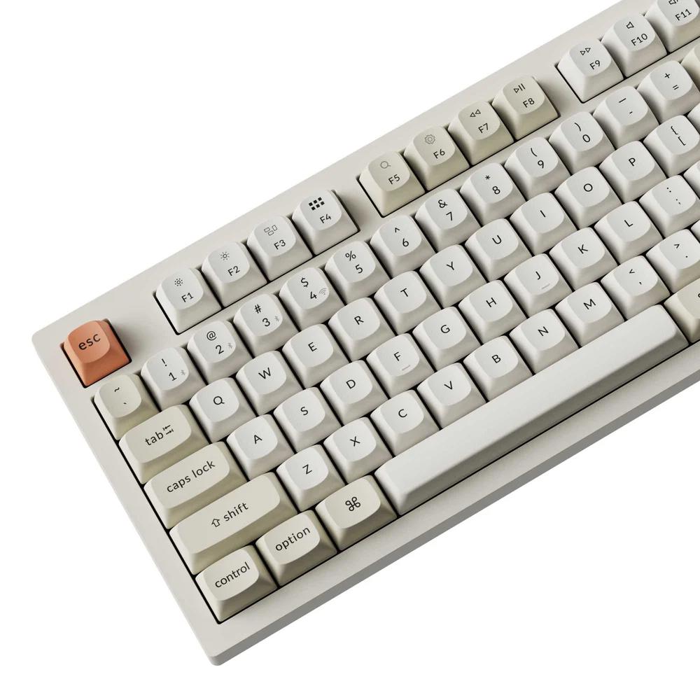 A large main feature product image of Keychron K10 Max - Fullsize ZMK Hot-Swap Wireless Mechanical Keyboard - Retro Pastel (Silent Banana Switch)