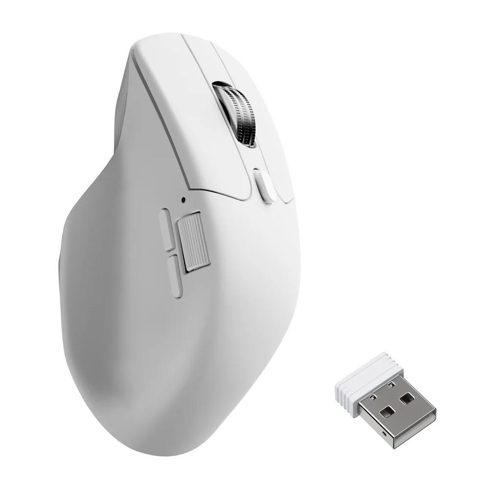 A large main feature product image of Keychron M6 - 8K Wireless Mouse (White)