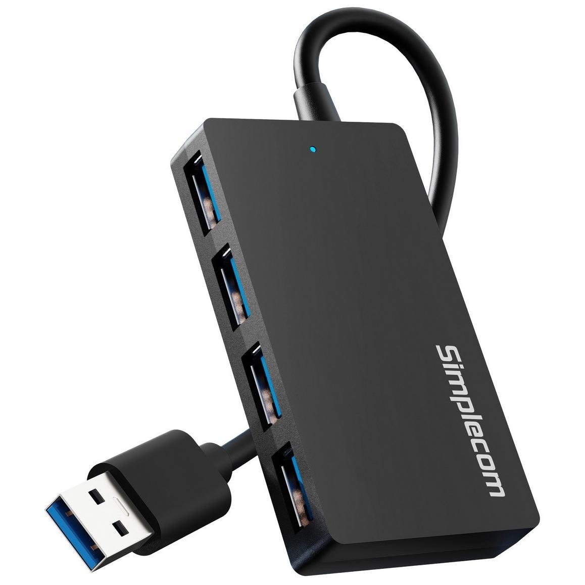 A large main feature product image of Simplecom CH352 4-Port USB 3.0 Type-A Hub