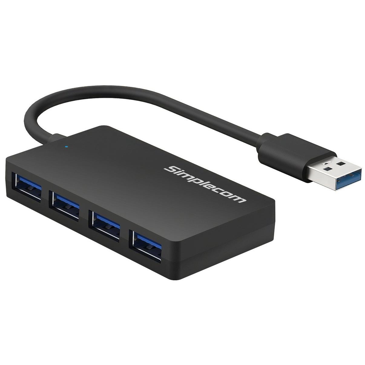 A large main feature product image of Simplecom CH352 4-Port USB 3.0 Type-A Hub