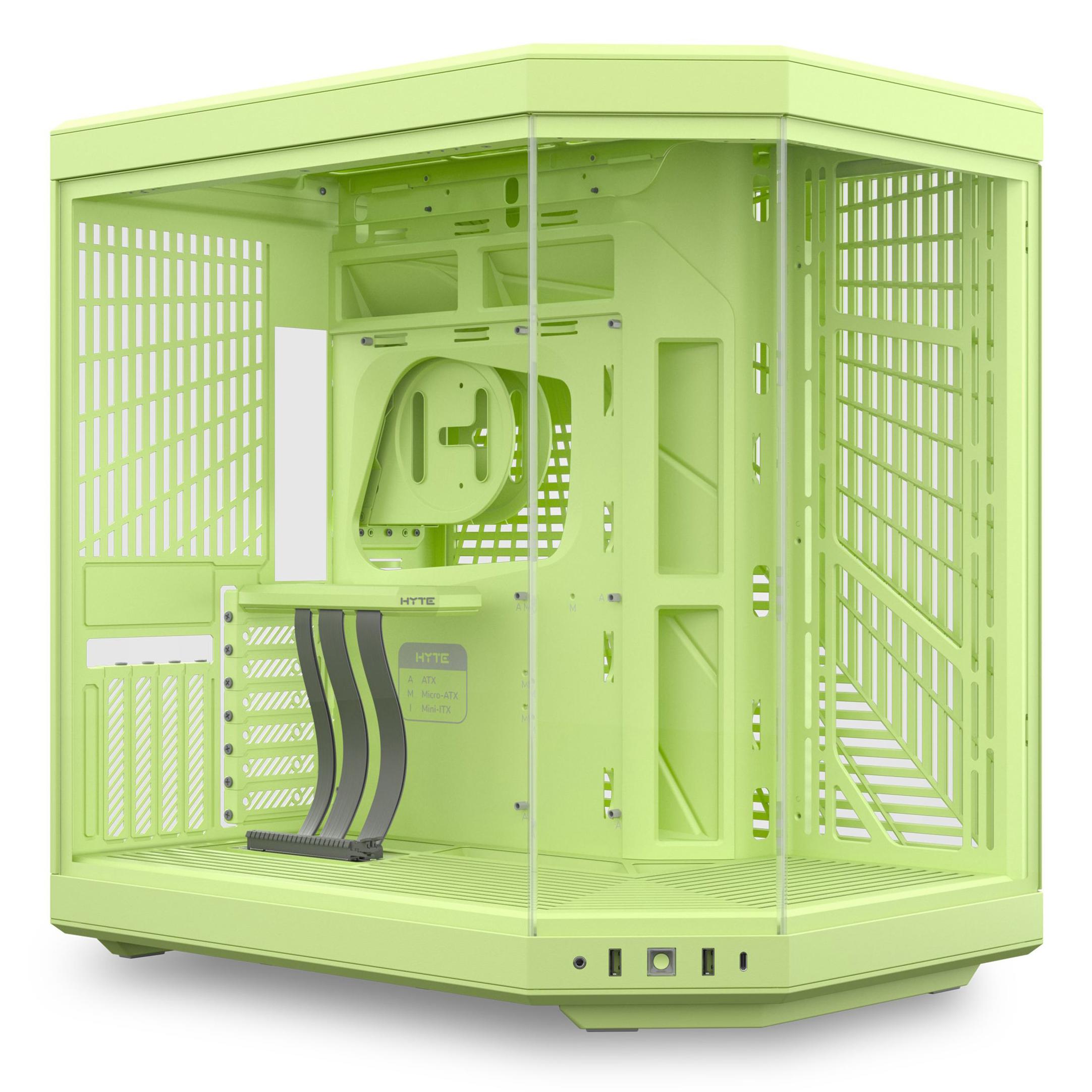A large main feature product image of HYTE Y70 Tempered Glass Mid Tower Case (Matcha Milk)