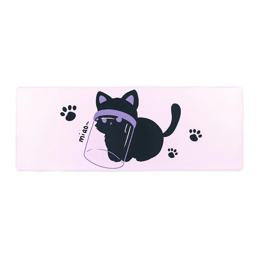 YUNZII Oversized Cartoon Kitten Desk Mat Mousepad (Naughty Cat)