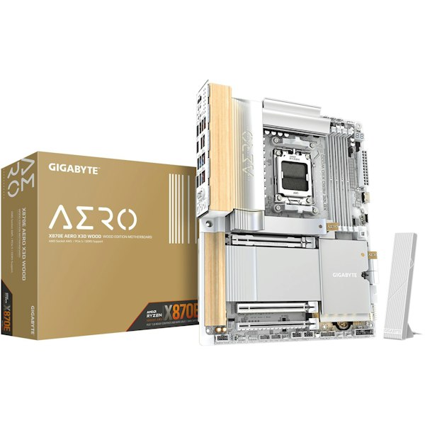 Gigabyte X870E Aero X3D Wood AM5 ATX Desktop Motherboard