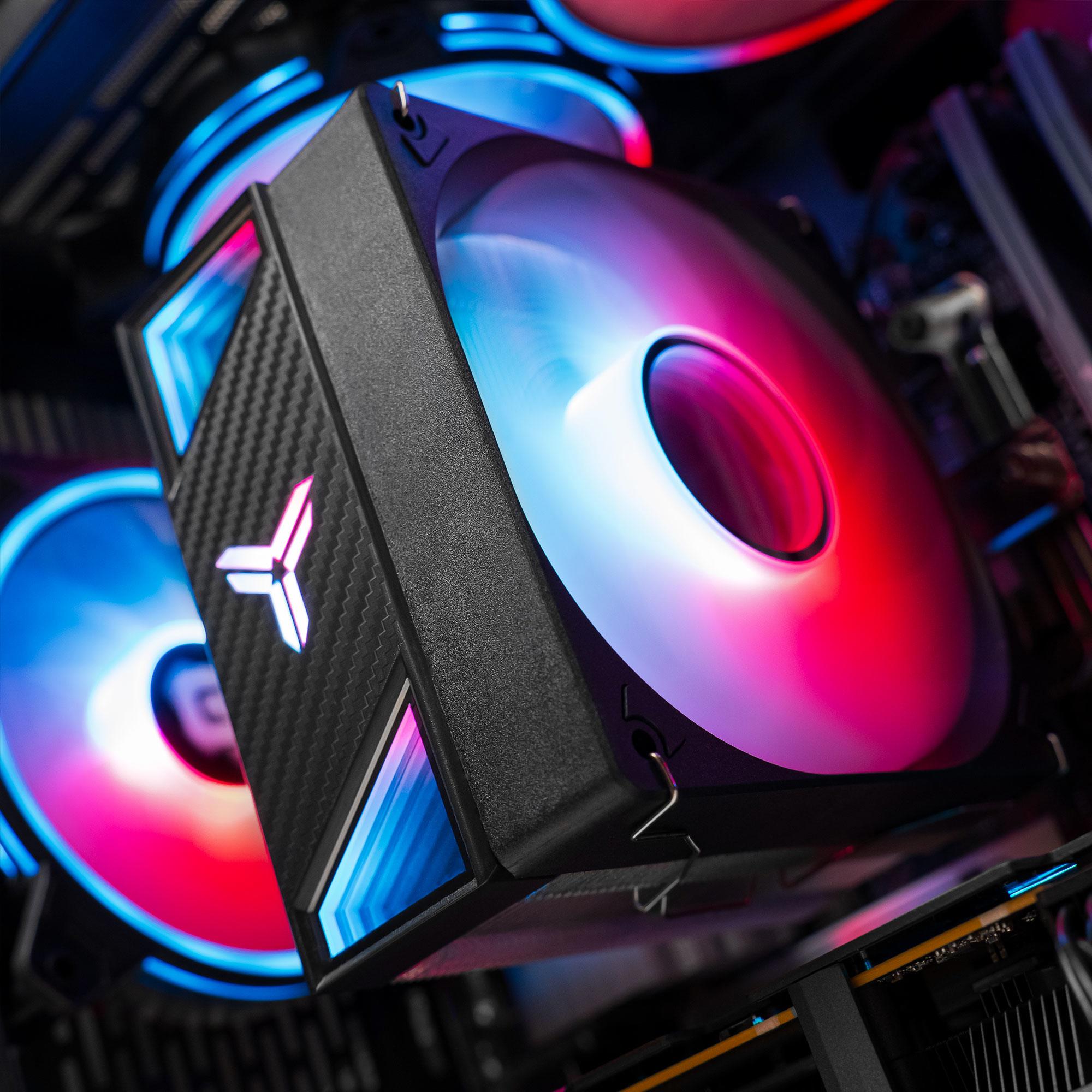 A large main feature product image of PLE Neon 5060 Prebuilt Ready To Go Gaming PC