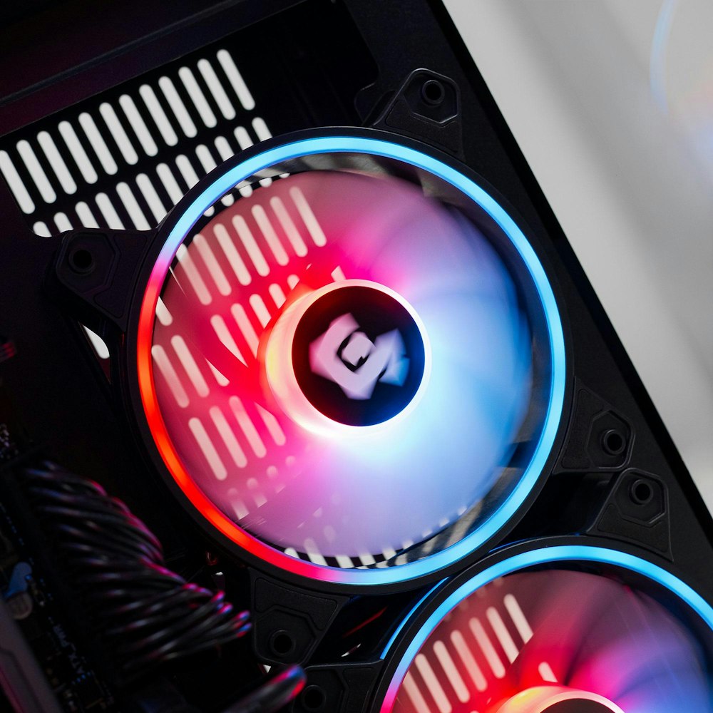 A large main feature product image of PLE Neon 5060 Prebuilt Ready To Go Gaming PC