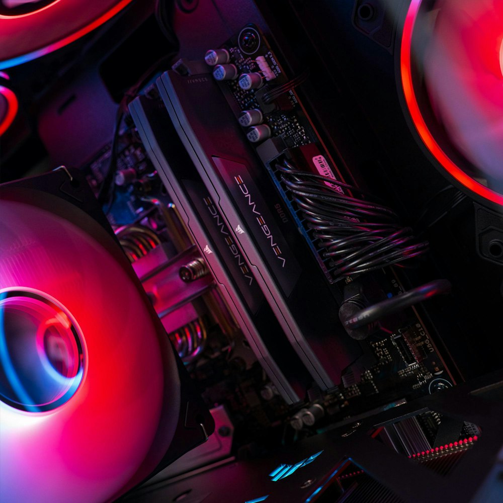 A large main feature product image of PLE Neon 5060 Prebuilt Ready To Go Gaming PC