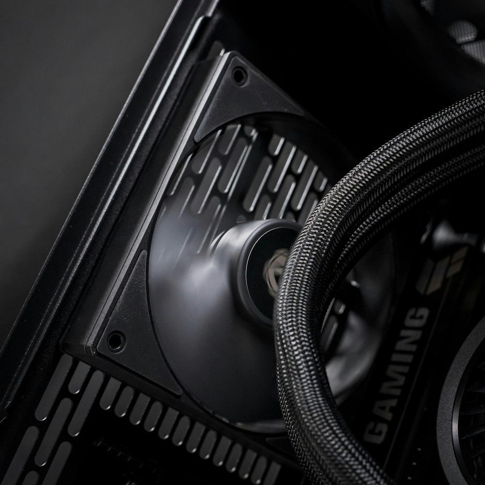 A large main feature product image of PLE Blackout RTX 5080 Prebuilt Ready to go Gaming PC