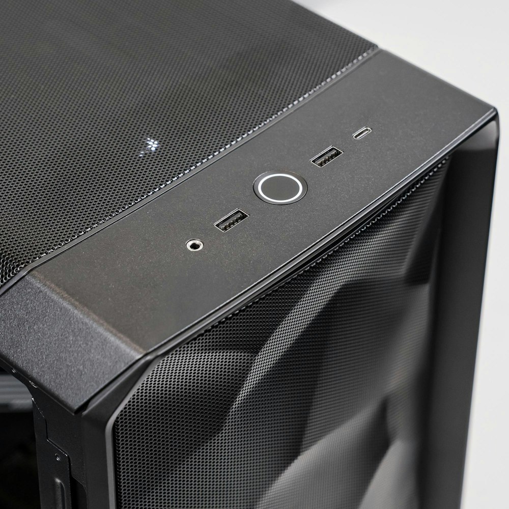 A large main feature product image of PLE Blackout RTX 5080 Prebuilt Ready to go Gaming PC