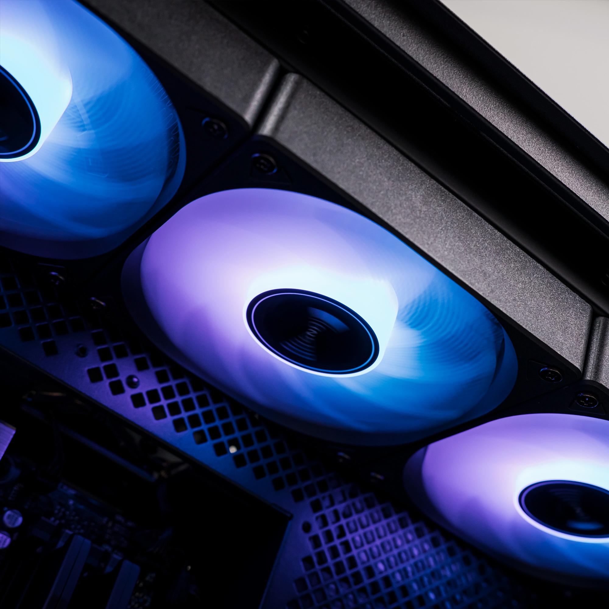 A large main feature product image of PLE Royal 5080 Prebuilt Ready To Go Gaming PC