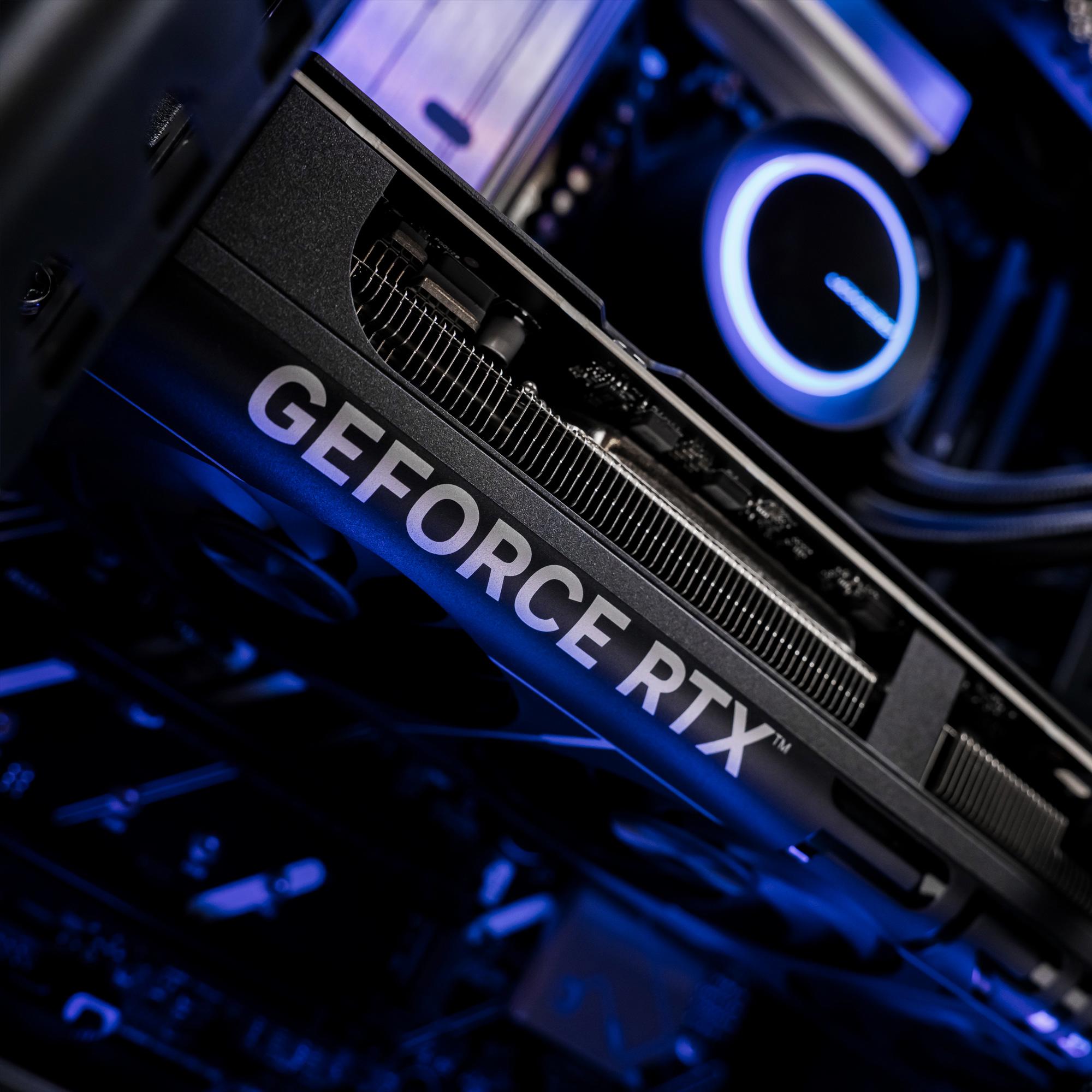 A large main feature product image of PLE Royal 5080 Prebuilt Ready To Go Gaming PC