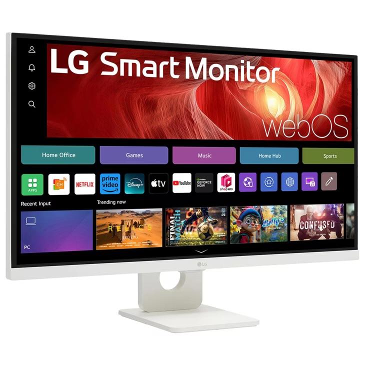 A large main feature product image of LG 32U721SA-W - 31.5" 4K 2160p 60Hz IPS Smart Monitor with webOS
