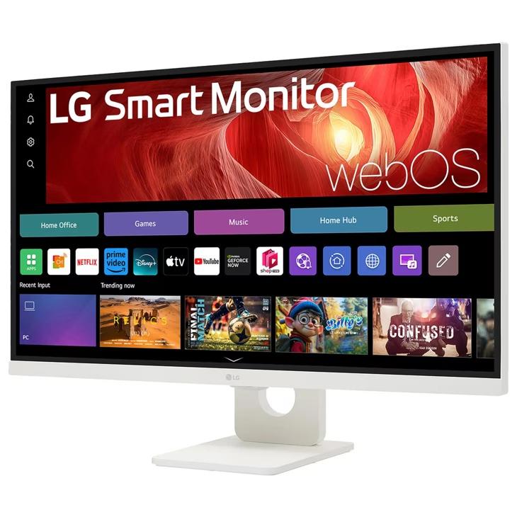 A large main feature product image of LG 32U721SA-W - 31.5" 4K 2160p 60Hz IPS Smart Monitor with webOS