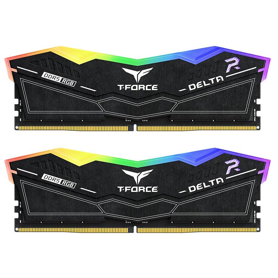 A large main feature product image of EX-DEMO Team T-Force Delta RGB 16GB Kit (2x8GB) DDR5-6000 C38