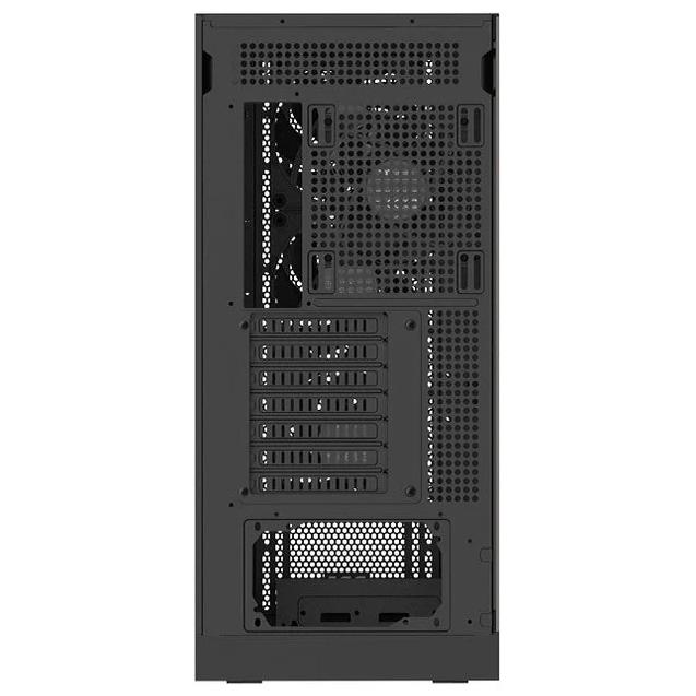 A large main feature product image of Thermaltake S370 WS Mesh Mid Tower Case Wood Edition - Black