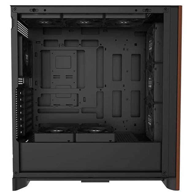 A large main feature product image of Thermaltake S370 WS Mesh Mid Tower Case Wood Edition - Black