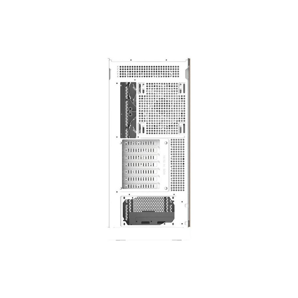 A large main feature product image of Thermaltake S370 WS Mesh Mid Tower Case Wood Edition - White