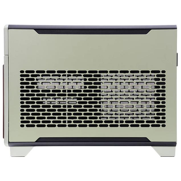 A large main feature product image of Thermaltake TR100 Wood Edition - SFF Mini ITX Case (Matcha Green)