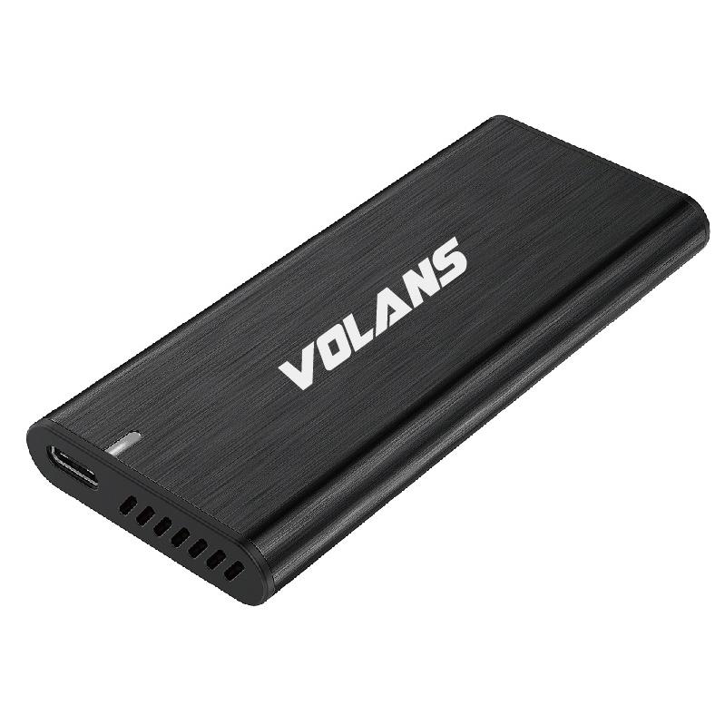 A large main feature product image of Volans Aluminium USB 3.1 Type C to M.2 SATA SSD Enclosure
