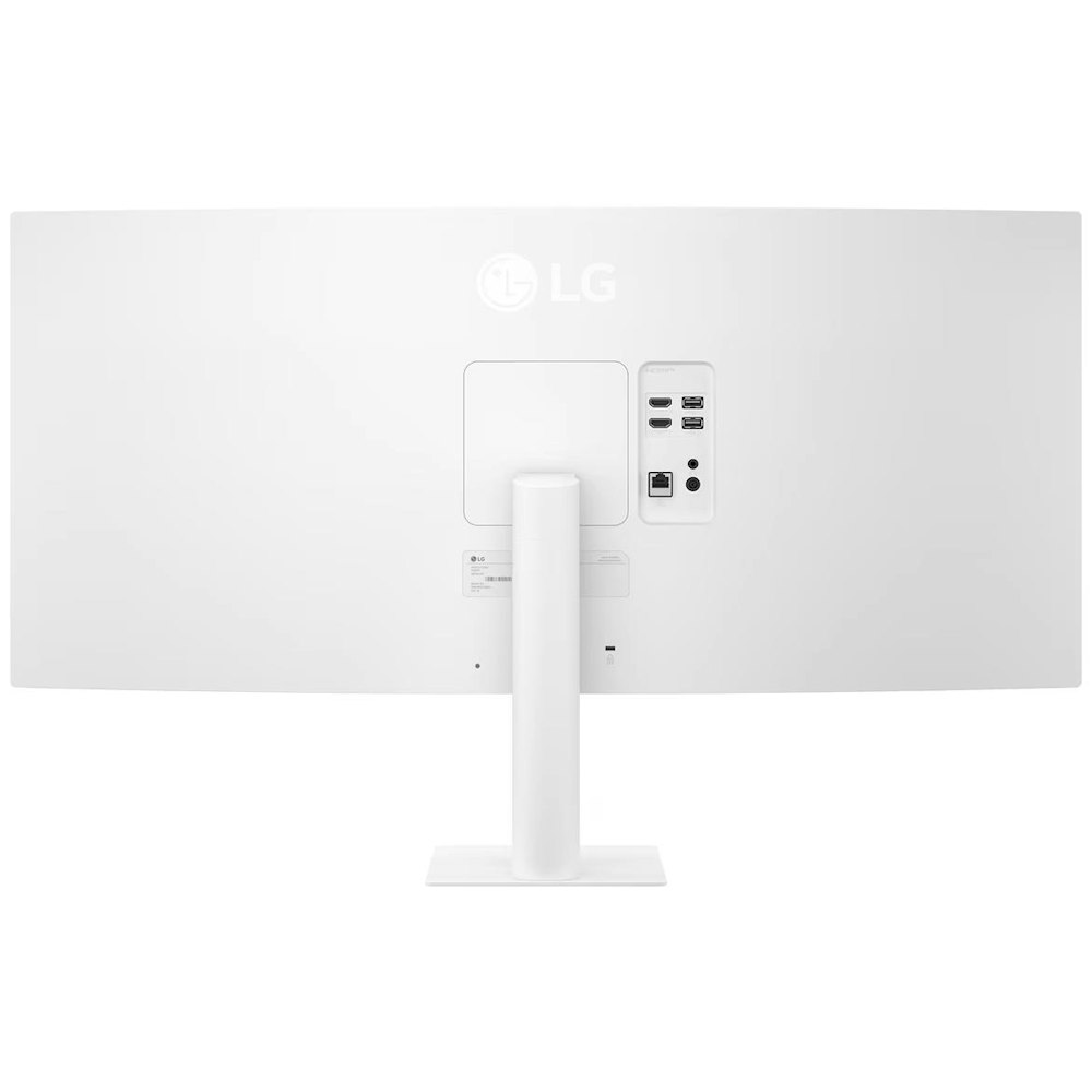 A large main feature product image of LG 34U601SA-W - 34" Curved 1440p Ultrawide 100Hz VA Smart Monitor with webOS