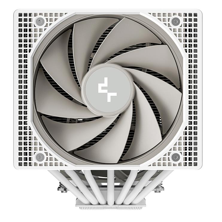 A large main feature product image of DeepCool ASSASSIN VC ELITE Performance Dual-Tower CPU Cooler (White)