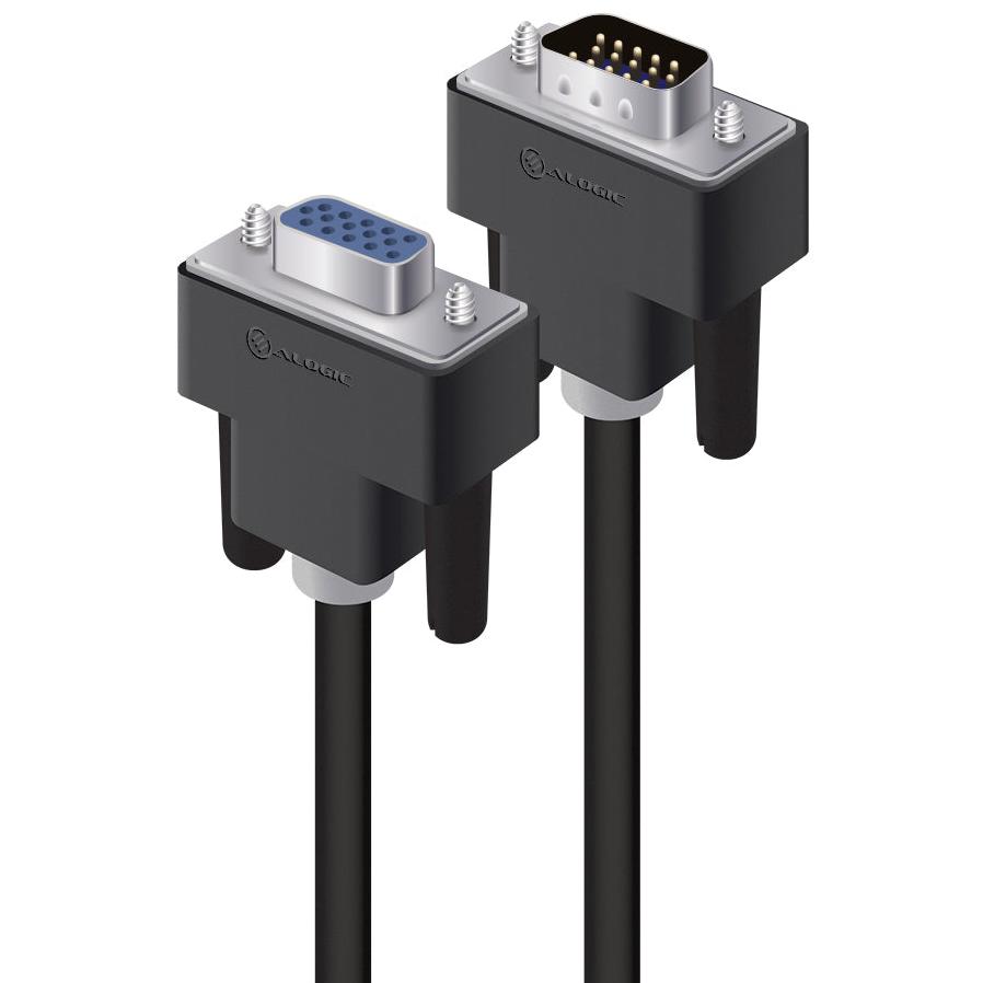 A large main feature product image of EX-DEMO ALOGIC 2m VGA/SVGA Premium Shielded Monitor Extension Cable With Filter - Male to Female