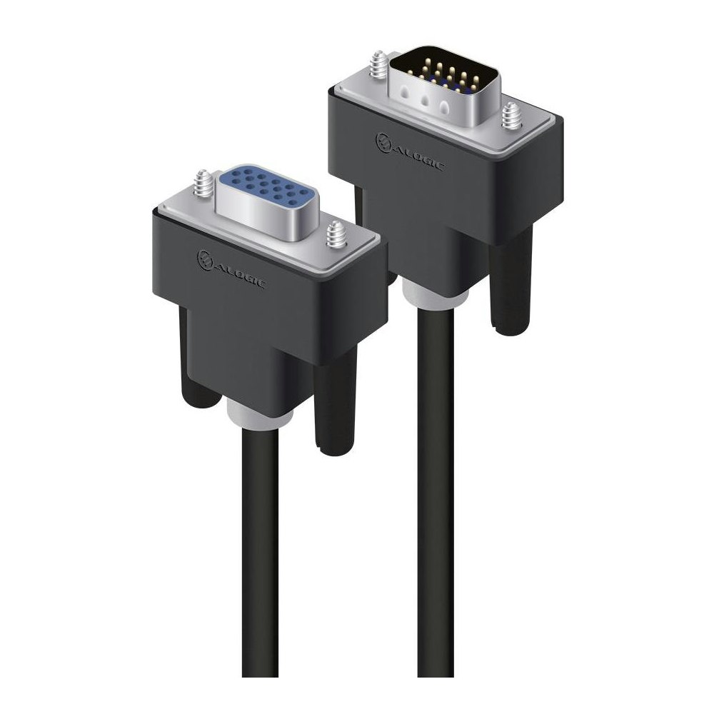 A large main feature product image of EX-DEMO ALOGIC 2m VGA/SVGA Premium Shielded Monitor Extension Cable With Filter - Male to Female