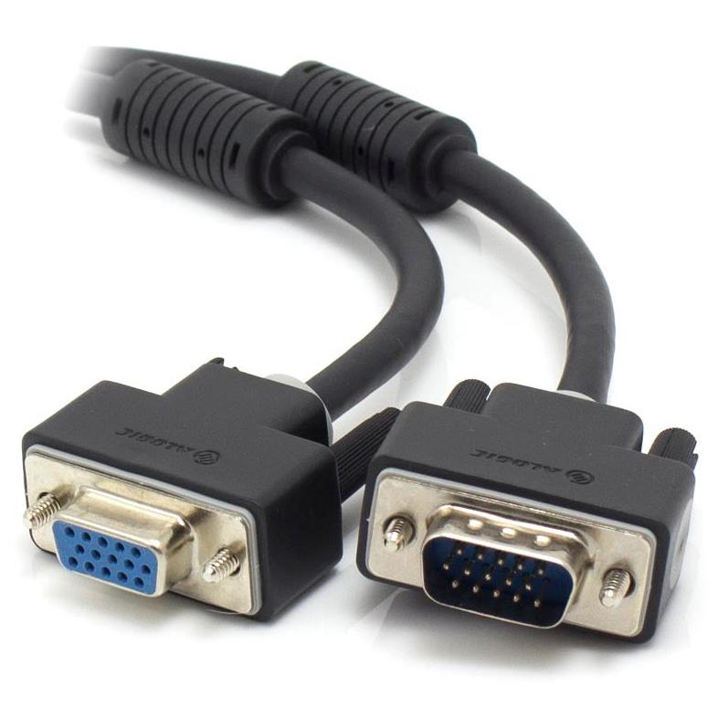 A large main feature product image of EX-DEMO ALOGIC 2m VGA/SVGA Premium Shielded Monitor Extension Cable With Filter - Male to Female