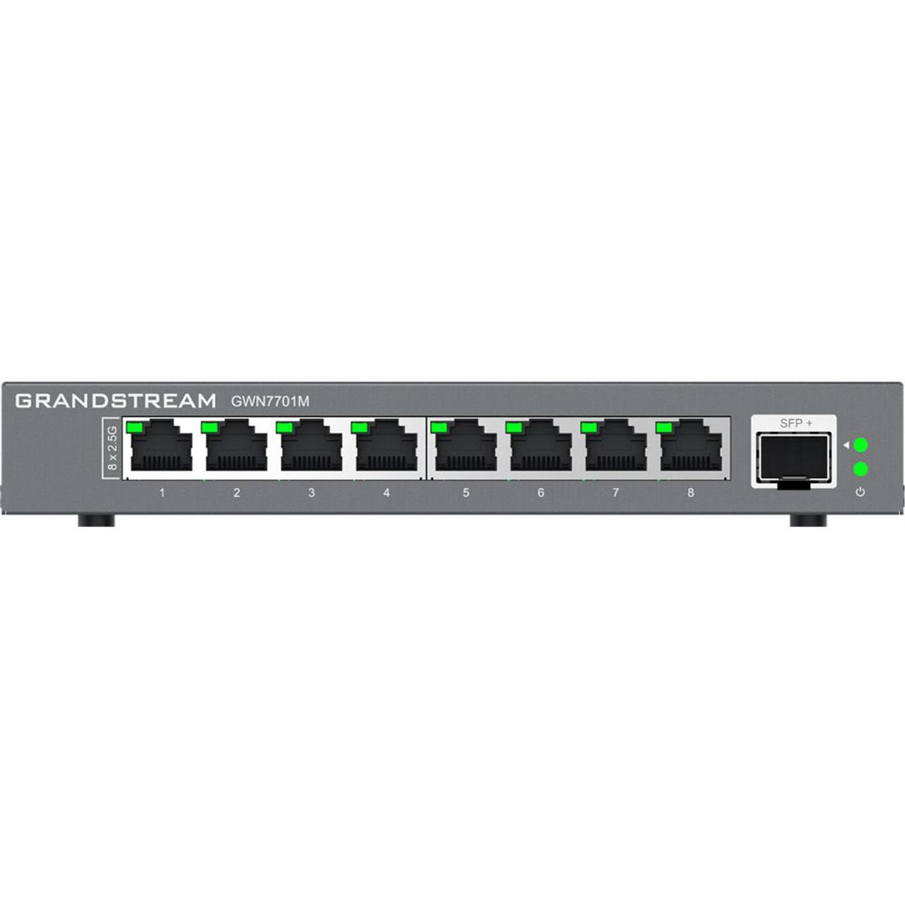 A large main feature product image of EX-DEMO Grandstream 8 port Unmanaged 2.5 Multi-Gigabit Switch