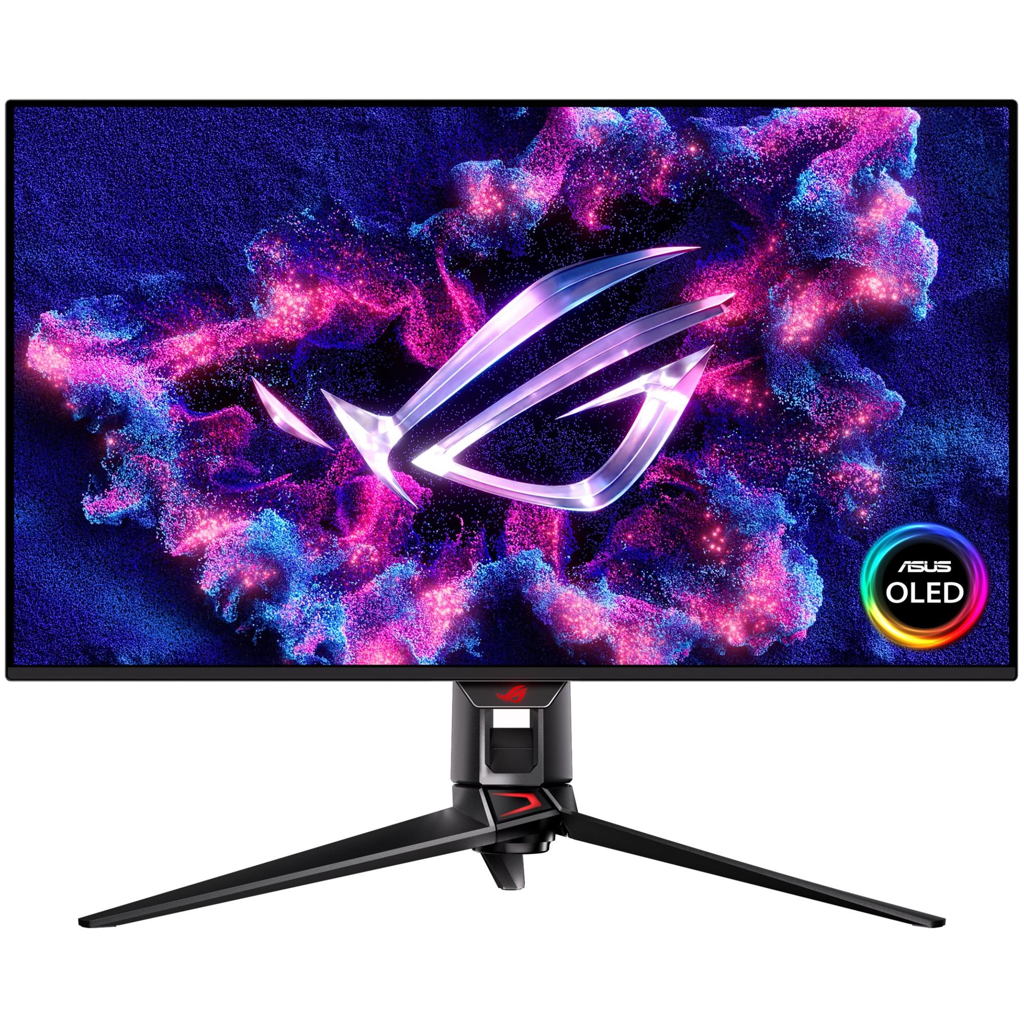 A large main feature product image of EX-DEMO ASUS ROG Swift PG32UCDM - 32" 4K 2160p 240Hz QD-OLED Gaming Monitor