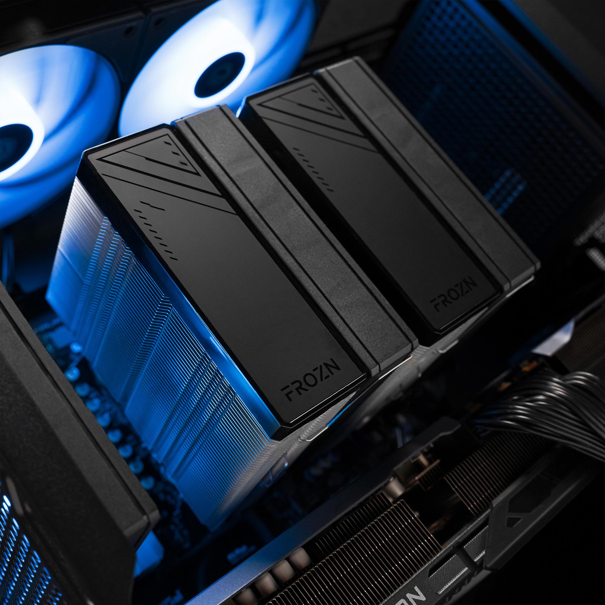 A large main feature product image of EX-DEMO PLE Ghost RX 9070 XT Prebuilt Ready To Go Gaming PC