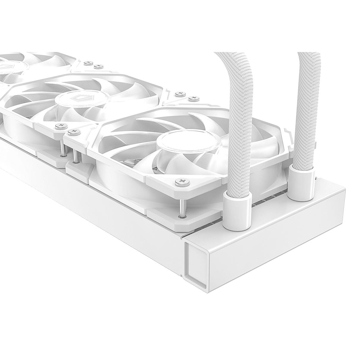 A large main feature product image of EX-DEMO ID-COOLING ZoomFlow XT V2 360mm ARGB AIO Liquid CPU Cooler (White)