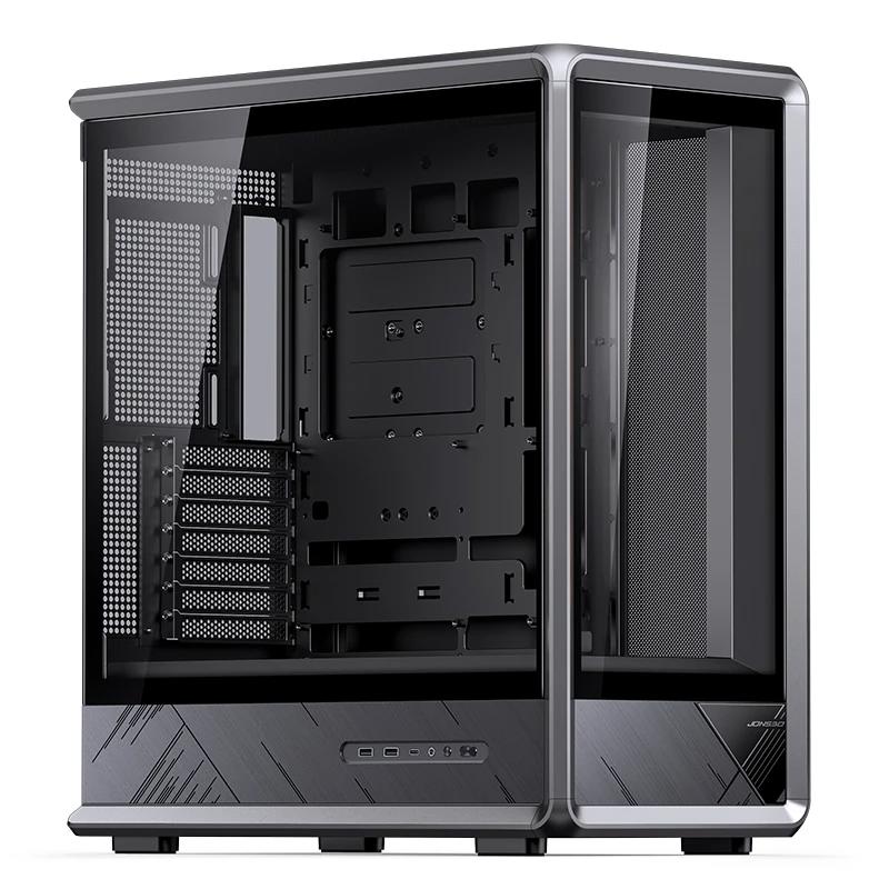 A large main feature product image of Jonsbo D401 Aluminium Frame Mid Tower Case (Black)