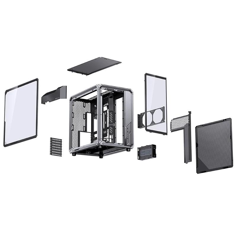 A large main feature product image of Jonsbo X400 PRO Dual-Chamber Aluminium Frame Mid Tower Case (Grey)