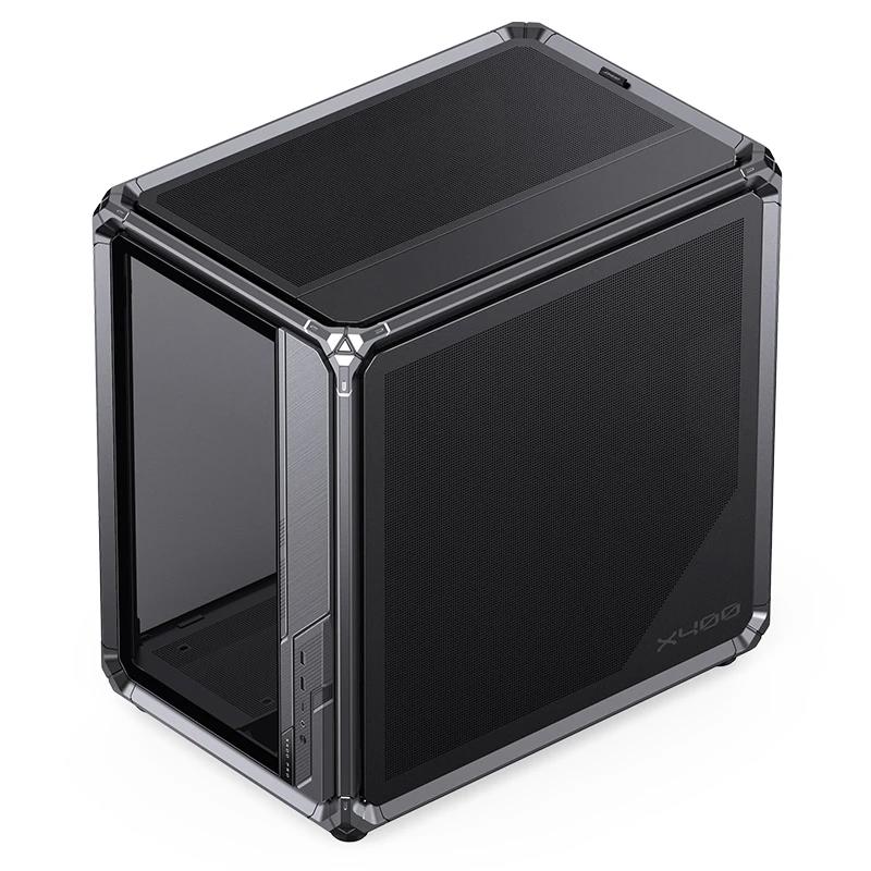 A large main feature product image of Jonsbo X400 PRO Dual-Chamber Aluminium Frame Mid Tower Case (Grey)