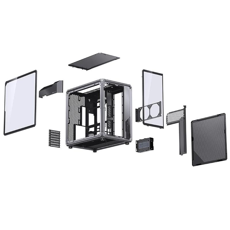 A large main feature product image of Jonsbo X400 Dual-Chamber Aluminium Frame Mid Tower Case (Grey)