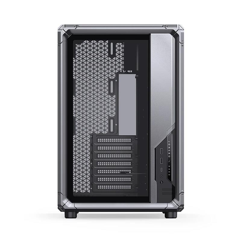 A large main feature product image of Jonsbo X400 Dual-Chamber Aluminium Frame Mid Tower Case (Grey)
