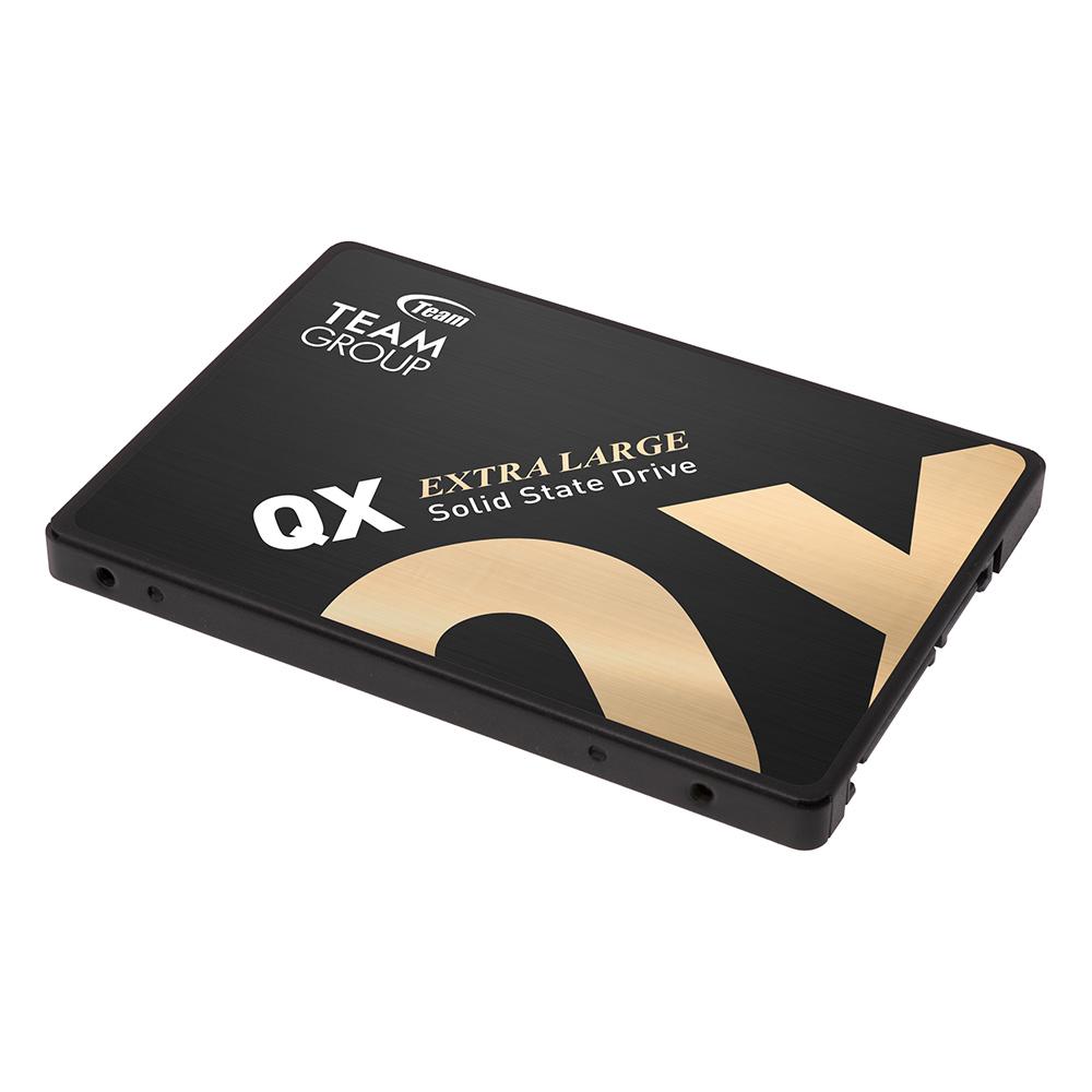 A large main feature product image of Team QX SATA III 2.5" SSD - 512GB