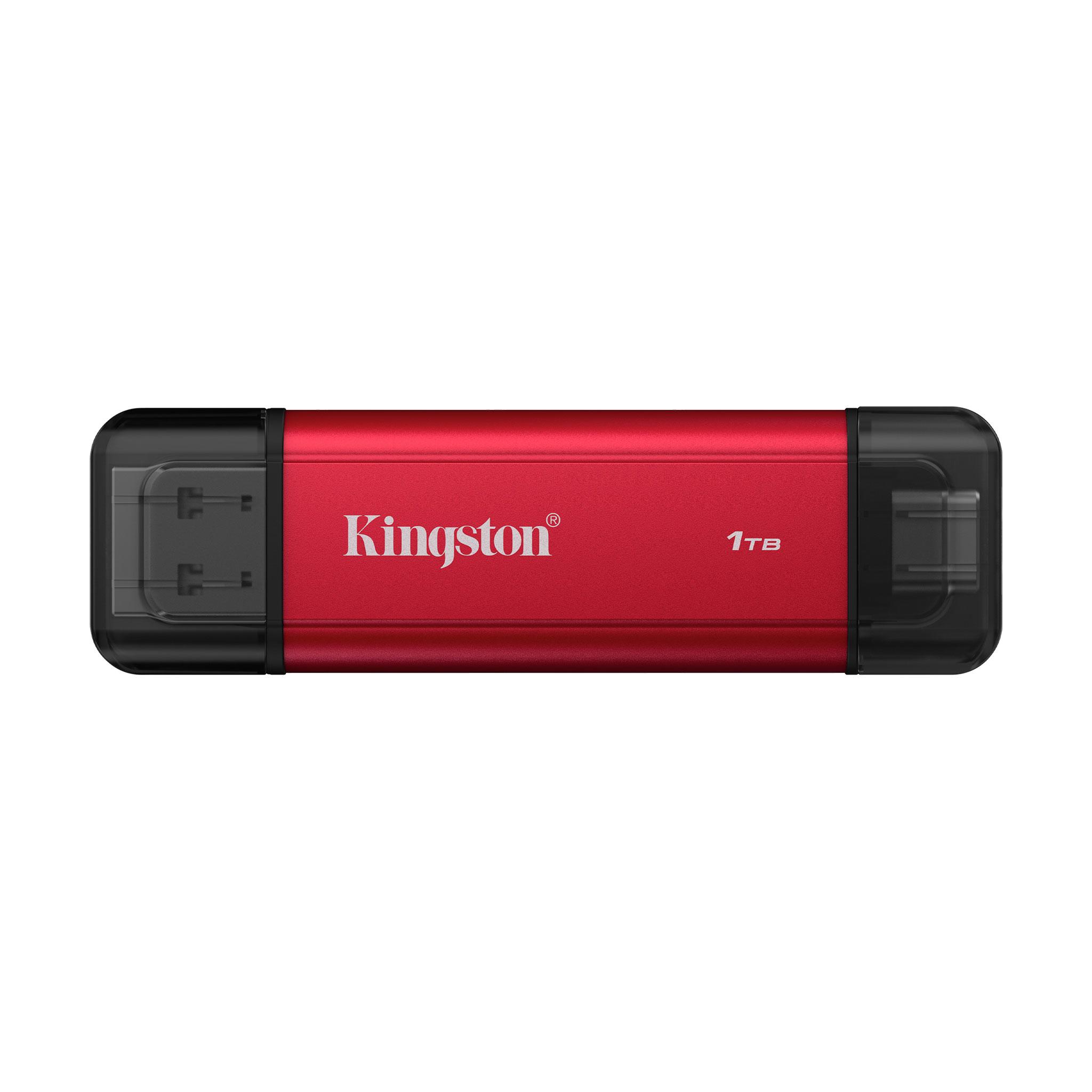 A large main feature product image of Kingston SPSD USB 3.2 Gen2 Type A/C Dual Portable External SSD - 1TB