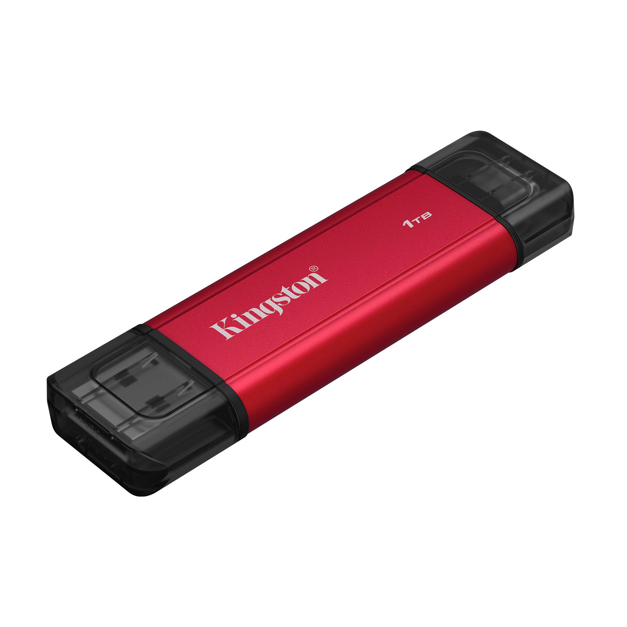A large main feature product image of Kingston SPSD USB 3.2 Gen2 Type A/C Dual Portable External SSD - 1TB