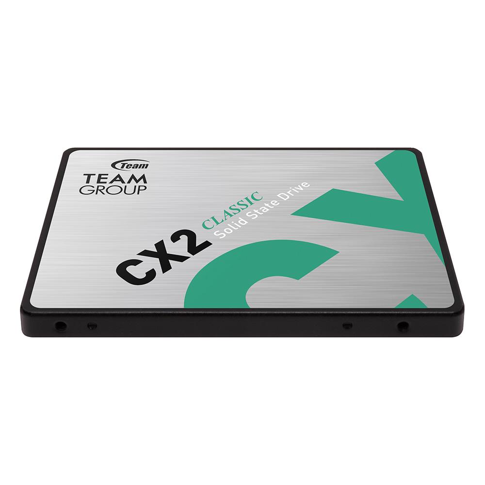 A large main feature product image of TeamGroup CX2 SATA 2.5" SSD - 1TB