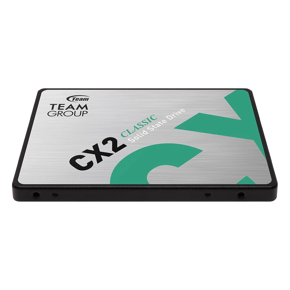 A large main feature product image of TeamGroup CX2 SATA 2.5" SSD - 1TB