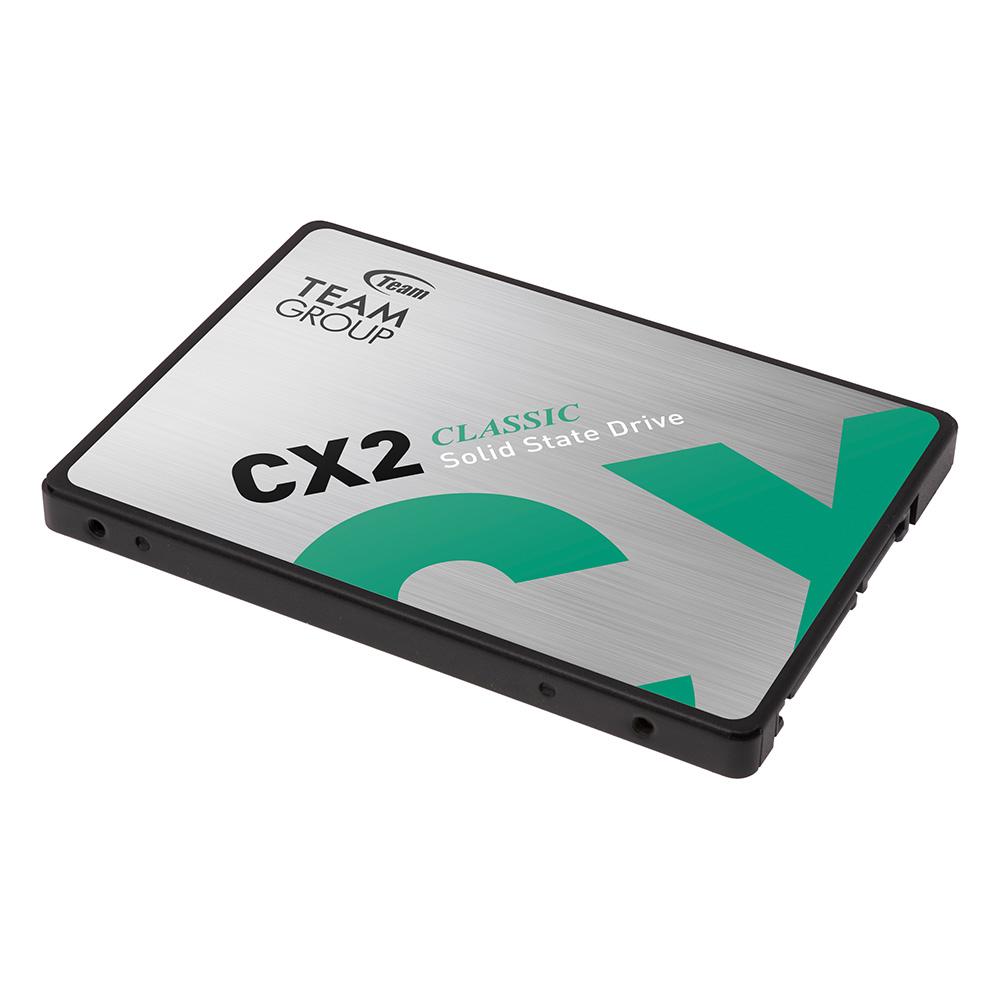A large main feature product image of TeamGroup CX2 SATA 2.5" SSD - 1TB