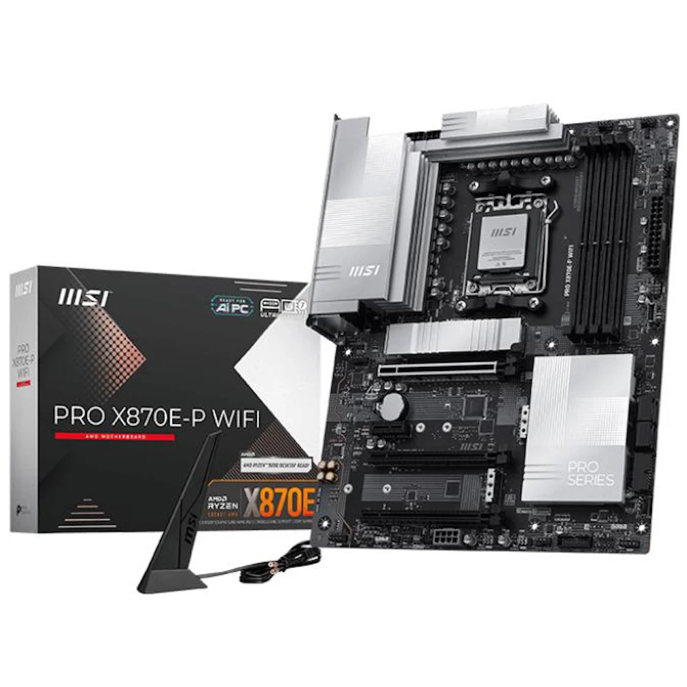 MSI PRO X870E-P WiFi AM5 ATX Desktop Motherboard